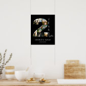 Poster 2 ans ensemble Photo Collage Anniversaire Mariage (Cuisine)