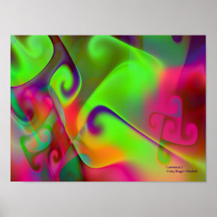 Poster 2 Art Abstrait lumineux