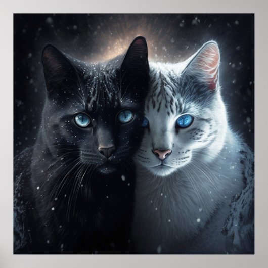 Poster 2 cat (Voorkant)