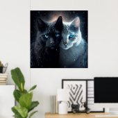 Poster 2 cat (Thuiskantoor)