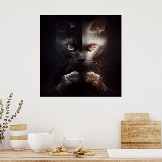 Poster 2 cat (Keuken)