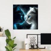 Poster 2 cat (Thuiskantoor)