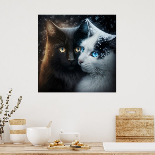 Poster 2 cat (Keuken)