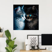 Poster 2 cat (Bureau à domicile)