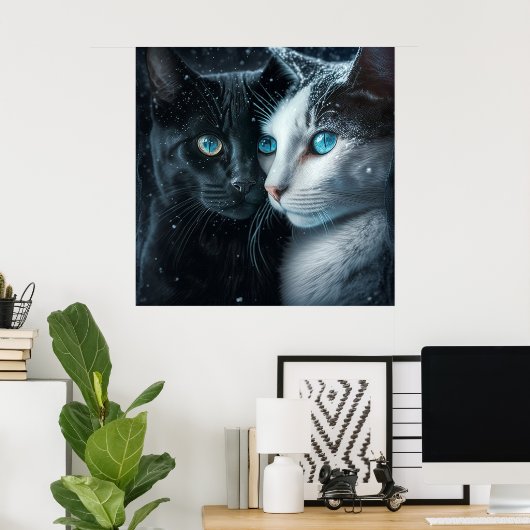 Poster 2 chat (Bureau à domicile)