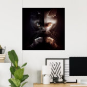 Poster 2 chat (Bureau à domicile)