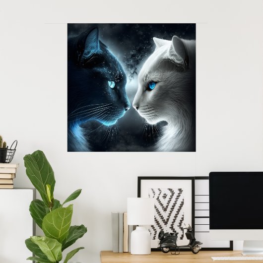 Poster 2 chat (Bureau à domicile)