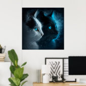 Poster 2 chat (Bureau à domicile)