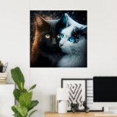 Poster 2 chat (Bureau à domicile)