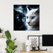 Poster 2 chat (Bureau à domicile)