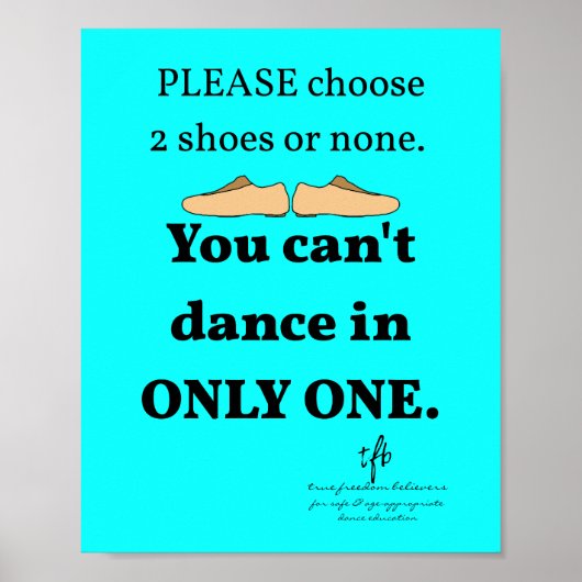 Poster 2 Chaussures ou Aucun Cyan Dance Studio (Devant)