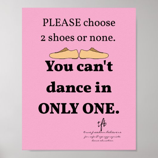 Poster 2 chaussures ou aucune Lt. Rose Danse Studio (Devant)