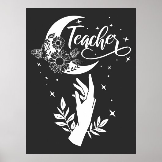 Poster 2- Chemise d'enseignant inspirant, Enseignant mini (Devant)