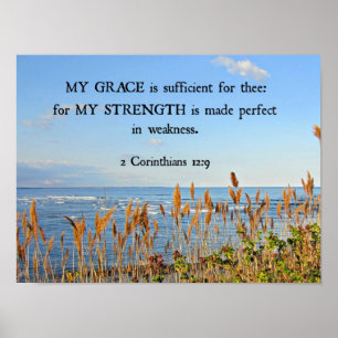 Poster 2 Corinthians 12:9 My Grace is sufficient ...