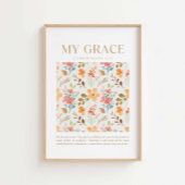 Poster 2 Corinthiens 12:9 Ma grâce te suffit
