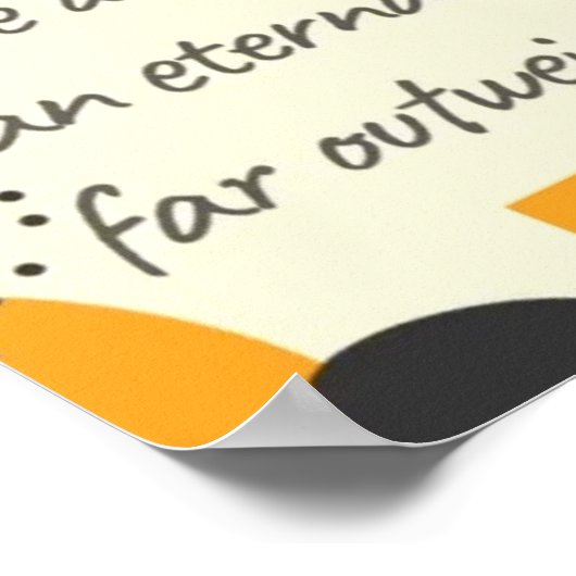 Poster 2 Corinthiens 4:17 Gloire éternelle (Coin)