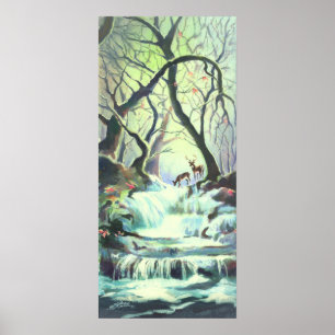 Poster 2 DEER & CREEK par SHARON SHARPE