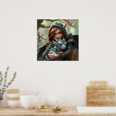 Poster #2 Elfe et bébé dragon (Cuisine)
