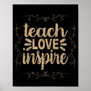 Poster 2- Enseigner L'Amour Inspirer Chemise, Retro Ensei