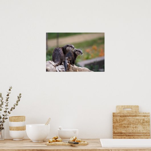 Poster 2 loutres (Cuisine)