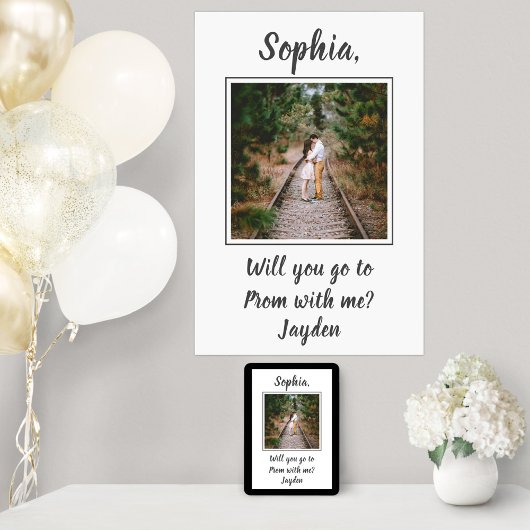 Poster 2 Photo Prom ou HOCO Proposition Cute Promposa Idé