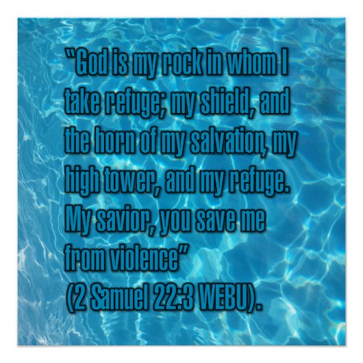 Poster 2 Samuel 22:3 WEBU (Devant)