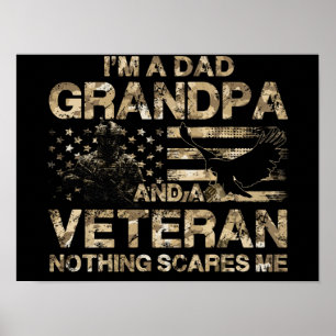 Poster 2 T-shirt Vétéran américain Papy Vétéran Drapeau a