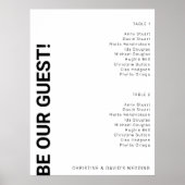 Poster 2 table Simple blanc Mariage (Devant)