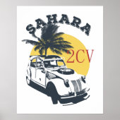 Poster 2cv Deux Chevaux Sahara Hors Oldtimer (Devant)