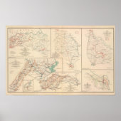 Poster 2d Corps AN Va, camps, piquets, routes (Devant)