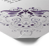 Poster #2Diagramme fleuri d'argent violet orné avec des p (Coin)