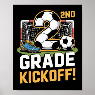 Poster 2e année de football coup d'envoi Ck à l'école enf