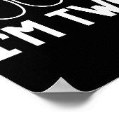 Poster 2e anniversaire Boo de deux ans Je suis deux ! Hal (Coin)