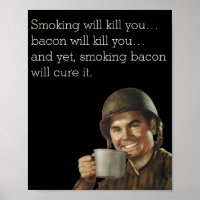 2ÈME GUERRE MONDIALE Army Guy Fab Funny Bacon Post