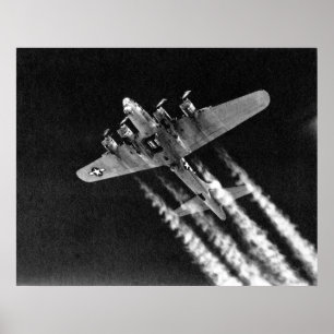 Poster 2ÈME GUERRE MONDIALE B-17 en vol