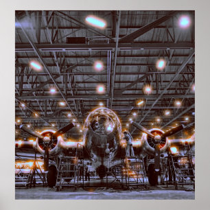 POSTER 2ÈME GUERRE MONDIALE DE LA GUERRE AÉRIENNE DE LA F