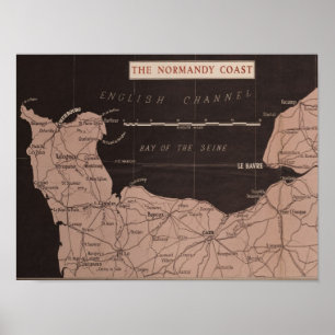 Poster 2ÈME GUERRE MONDIALE Imprimer - La carte côtière d