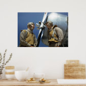 Poster 2ÈME GUERRE MONDIALE Marine Corps Aviation (Cuisine)