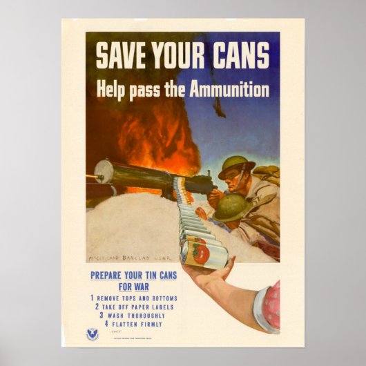 Poster 2ÈME GUERRE MONDIALE Sauvez vos boîtes (Devant)