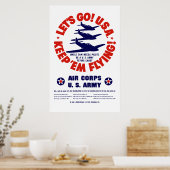 Poster 2ÈME GUERRE MONDIALE US Air Corps (Cuisine)