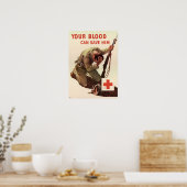Poster 2ÈME GUERRE MONDIALE Votre Sang Peut Le Sauver (Cuisine)