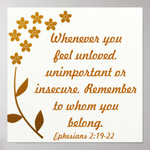 Poster 2h19 d'Ephesians de vers de bible d'encouragement