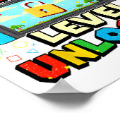 Poster 2nd Grade Level Unlocked Funny Gamer Boys Back To  (Coin)