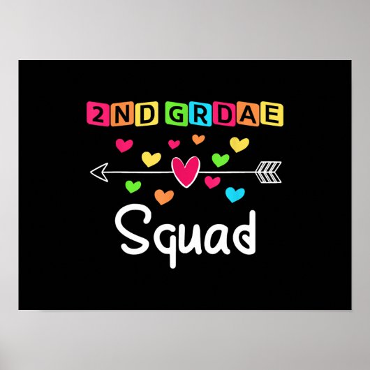 Poster 2nd grade Teacher Shirts School Team Second Grade (Devant)