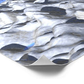 Poster #30-01 Cyan Ice Path : Méditative Snow Field (Coin)