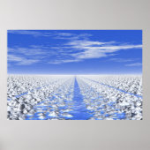 Poster #30-01 Cyan Ice Path : Méditative Snow Field (Devant)