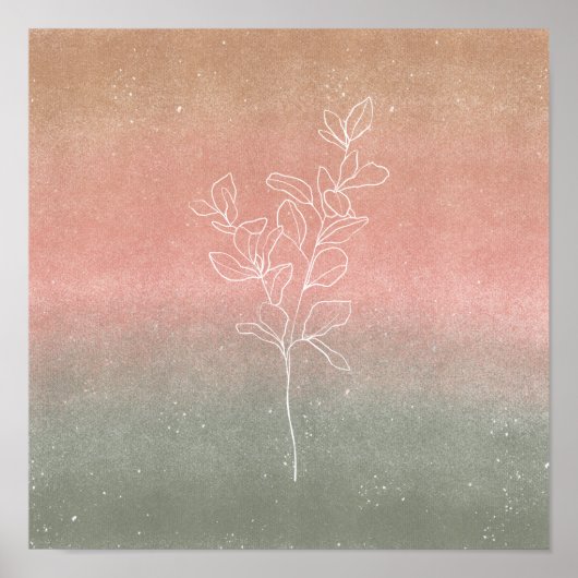 Poster 30,5 x 30,5 cm - Feuilles (Devant)