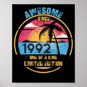 Poster 30 ans Awesome depuis 1992 30e anniversaire