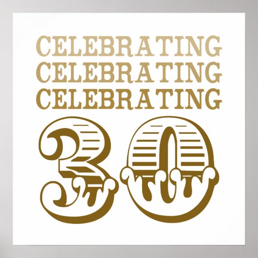 Poster 30 ans de fête ! (fête d'anniversaire) (Devant)