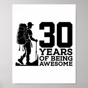 Poster 30 Ans De Randonnée Géniale 30ème Anniversaire